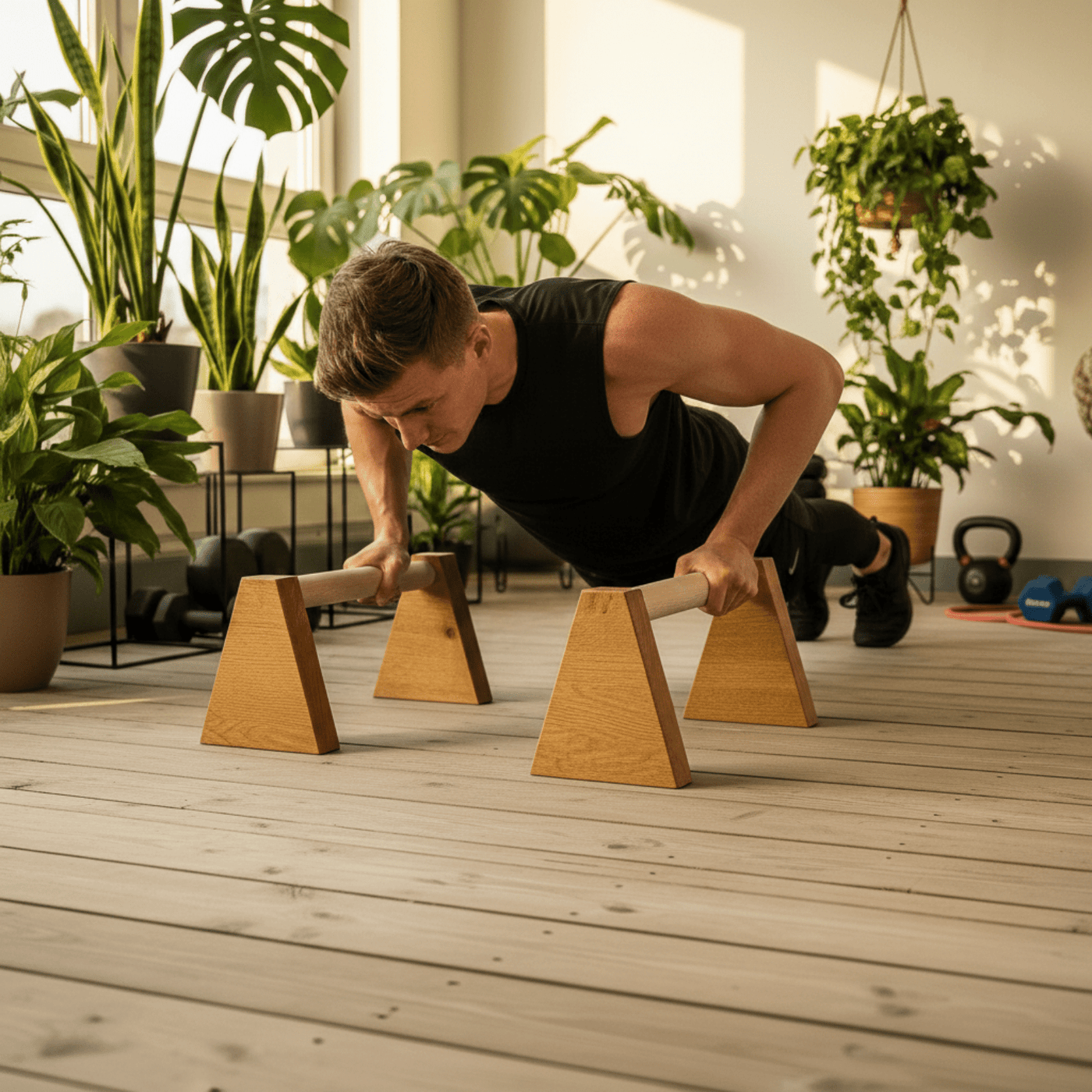 Parallettes XL | handmade wooden push-up grips