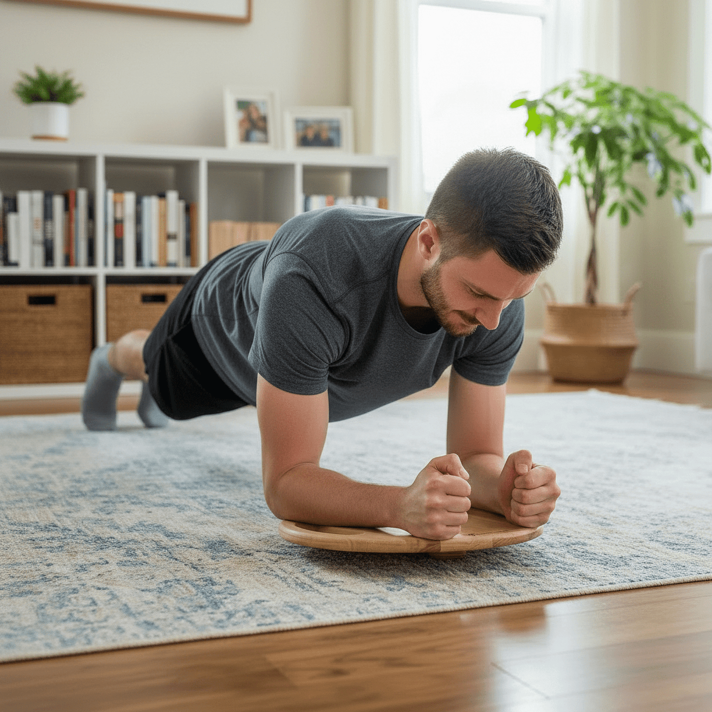 Balanceboard und Planktrainer | Massivholz Eiche